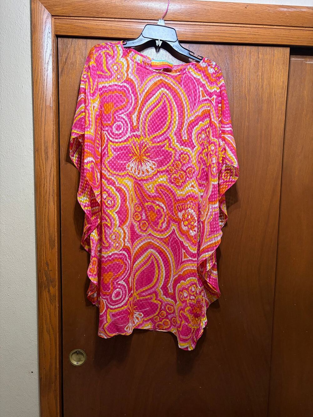 NWT Trina Turk 25th Anniversary Pink Orange Floral Tunic Dress M Resort Boho